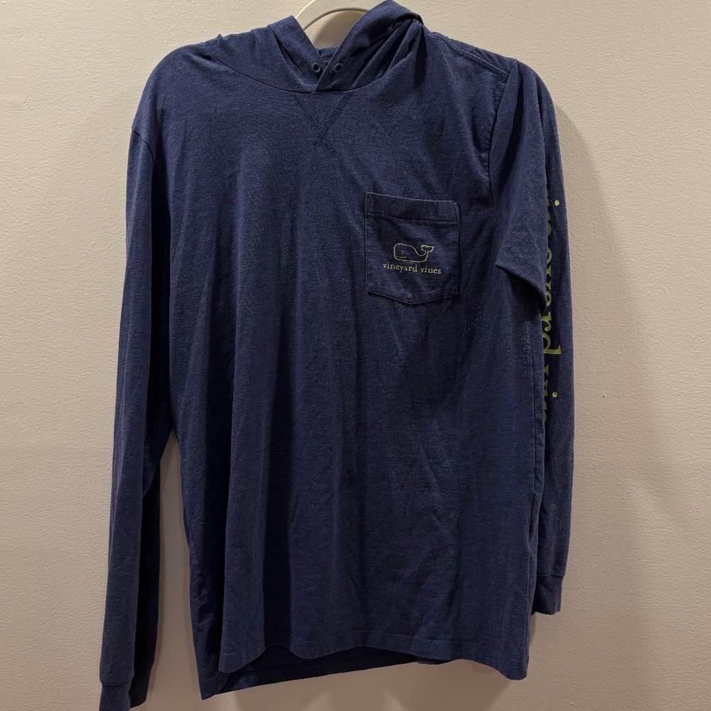 Vineyard Vines Blue & Green With Hood Men's Small
